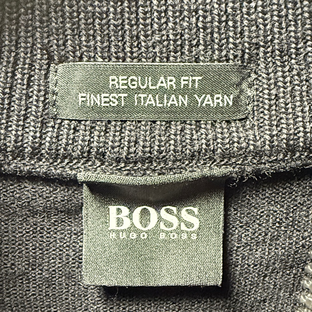 Men’s Hugo Boss Black Zip-Up Cardigan/Sweater Size XL